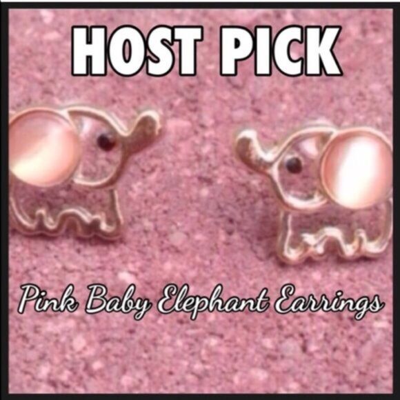 Jewelry - Pink Baby Elephant Earrings